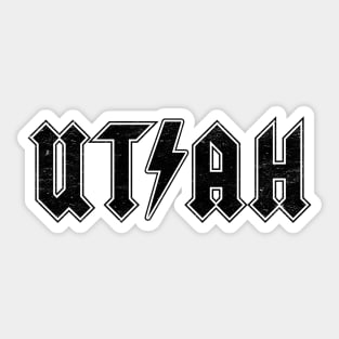 Utah - Rock and Roll Logo Sticker